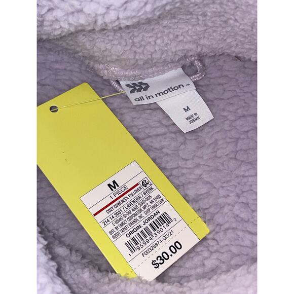 NWT All In Motion Cozy Cowlneck Pullover in‎ Lavender - Woman's Size M - Picture 6 of 11